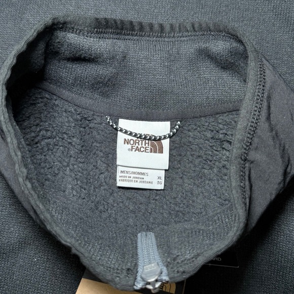 The North Face Gordon Lyons Black Heather Quarter Zip Pullover Jacket Size XL - Picture 5 of 8